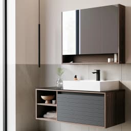 Orka Prato 120 Cm Navaro-Antrasit Banyo Dolabı Takımı görsel 3