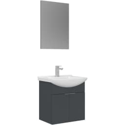 Orka Purus 55 Cm Antrasit Banyo Dolabı Takımı - 5008316 görsel 1
