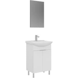 Orka Purus 55 Cm Parlak Beyaz Banyo Dolabı Takımı - 5008467 görsel 1