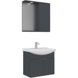 Orka Purus 65 Cm Antrasit Banyo Dolabı Takımı - 5007983 görsel 1