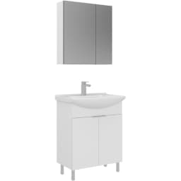 Orka Purus 65 Cm Parlak Beyaz Banyo Dolabı Takımı - 5008482 görsel 1