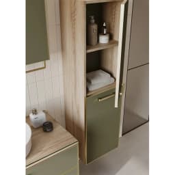 Orka Salerno 40 Cm Sardunya-Legnano Boy Dolabı (Altın Kulp) görsel 3