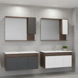 Orka Serra 100 Cm Beyaz-Navaro Banyo Dolabı Takımı görsel 2