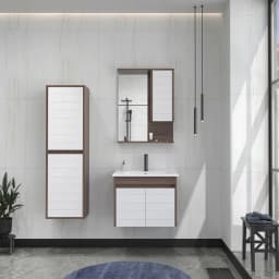 Orka Serra 65 Cm Beyaz-Navaro Banyo Dolabı Takımı görsel 2