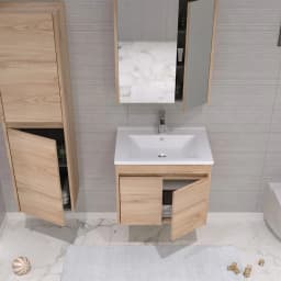 Orka Side 65 Cm Kapaklı Legnano Banyo Dolabı Takımı görsel 2