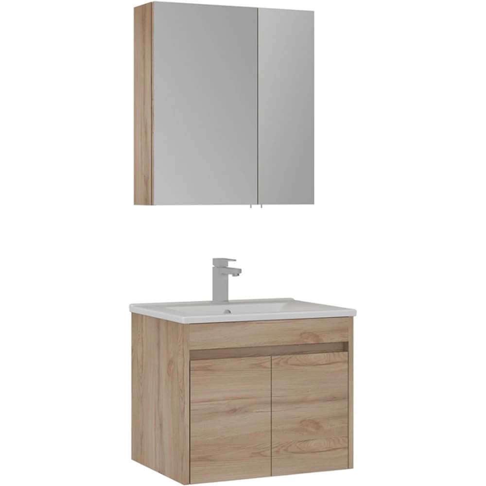 Orka Side 65 Cm Kapaklı Legnano Banyo Dolabı Takımı