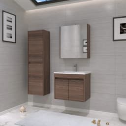 Orka Side 65 Cm Kapaklı Navaro Banyo Dolabı Takımı görsel 2