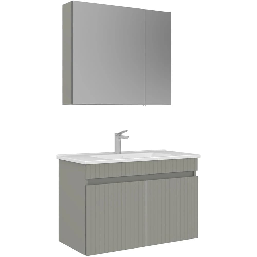 Orka Tivoli 85 Cm Mat Kaşmir Banyo Dolabı Takımı