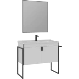 Orka Trio 100 Cm Beyaz Banyo Dolabı Takımı - 5004427 görsel 1