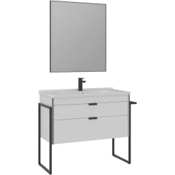 Orka Trio 100 Cm Beyaz Banyo Dolabı Takımı - 5004431 görsel 1