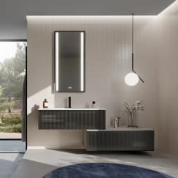 Orka Urban 100 Cm Mat Vizon Banyo Dolabı Takımı görsel 2