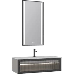 Orka Urban 100 Cm Mat Vizon Banyo Dolabı Takımı görsel 1