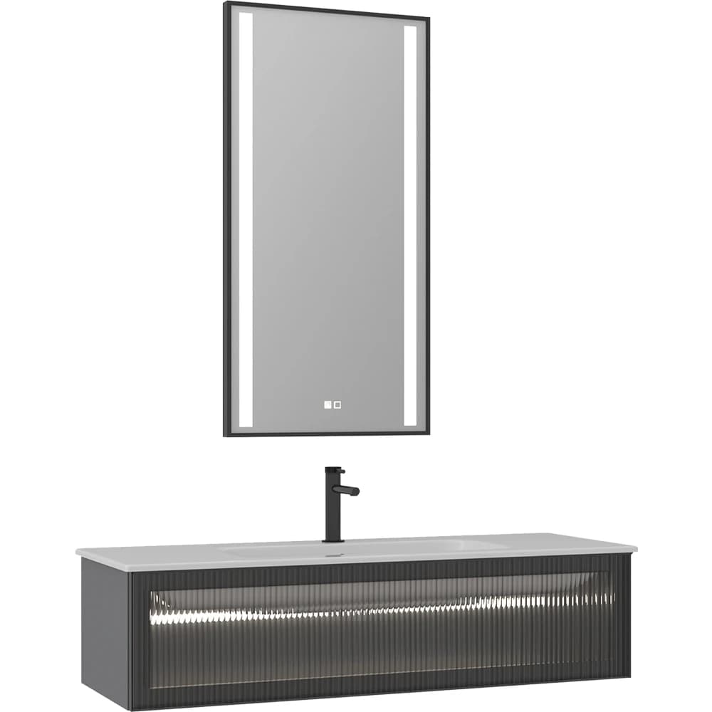 Orka Urban 120 Cm Mat Gri Banyo Dolabı Takımı