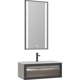 Orka Urban 80 Cm Mat Vizon Banyo Dolabı Takımı görsel 1