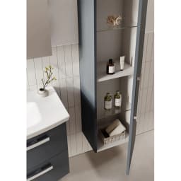 Orka Urla 40 Cm Parlak Antrasit Boy Dolabı görsel 3