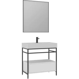 Orka Vegas 80 Cm Mat Beyaz Banyo Dolabı Takımı - 5003770 görsel 1