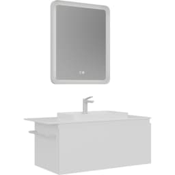 Orka Vico 100 Cm Mat Beyaz Banyo Dolabı Takımı - 5008604 görsel 1
