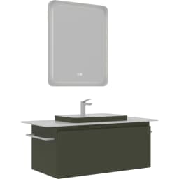 Orka Vico 110 Cm Mat Zeytin Yeşili Banyo Dolabı Takımı - 5008596 görsel 1