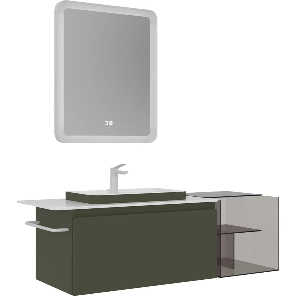 Orka Vico 120 Cm Mat Zeytin Yeşili Banyo Dolabı Takımı - 5007158
