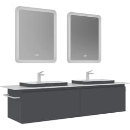 Orka Vico 160 Cm Mat Antrasit Banyo Dolabı Takımı - 5008887 görsel 1