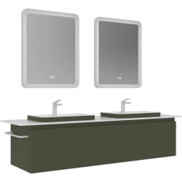 Orka Vico 160 Cm Mat Zeytin Yeşili Banyo Dolabı Takımı - 5007160 görsel 1