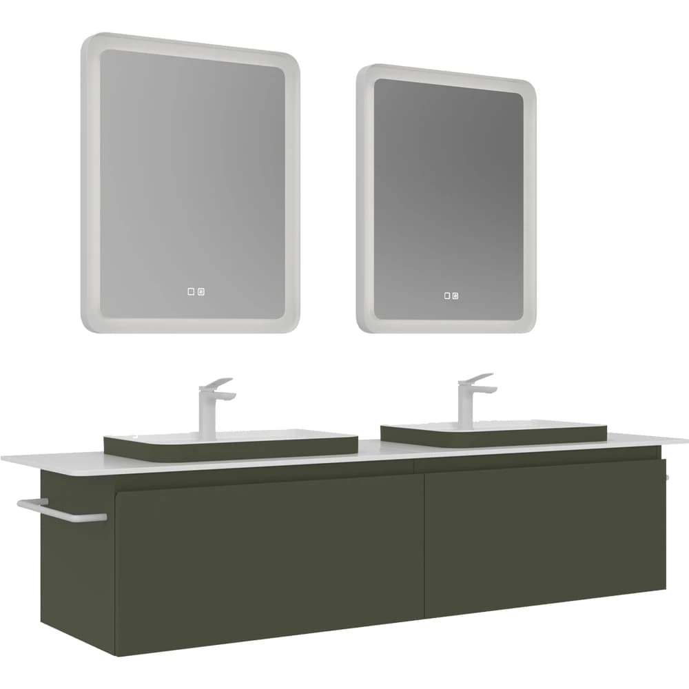 Orka Vico 160 Cm Mat Zeytin Yeşili Banyo Dolabı Takımı - 5007160