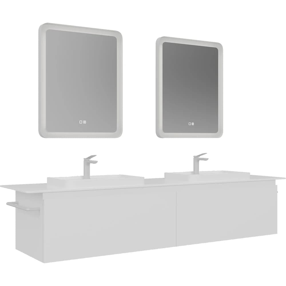 Orka Vico 200 Cm Mat Beyaz Banyo Dolabı Takımı - 5008608