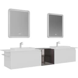 Orka Vico 200 Cm Mat Beyaz Banyo Dolabı Takımı - 5008609 görsel 1