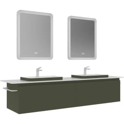 Orka Vico 200 Cm Mat Zeytin Yeşili Banyo Dolabı Takımı - 5007162 görsel 1