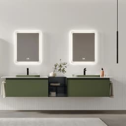 Orka Vico 240 Cm Mat Zeytin Yeşili Banyo Dolabı Takımı - 5007164 görsel 2