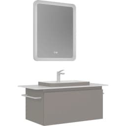 Orka Vico 90 Cm Mat Vizon Banyo Dolabı Takımı - 5008878 görsel 1