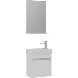 Orka Yedisu 45 Cm Beyaz Banyo Dolabı Takımı görsel 1
