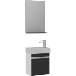 Orka Yedisu 45 Cm Siyah Banyo Dolabı Takımı görsel 1