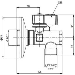 Eca 1/2-3/8 Filtreli Ara Musluk - 602111048 görsel 2