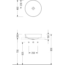 Serel Nita 46 Cm Yuvarlak Çanak Lavabo - 2077DXS110H görsel 2