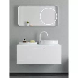 Serel Passion 100 Cm Beyaz Banyo Dolabı Takımı - PA40STS110H görsel 2