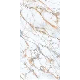 T-One Calacatta Macchia 12 mm Parlak Porselen Tezgah 162x323 görsel 1