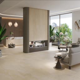T-One Kalebodur Earth Travertine Ivory 6 mm Mat Porselen Plaka 160x320 görsel 5