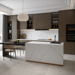 T-One Marble Statuario 12 mm Mat Porselen Tezgah 162x323 görsel 3