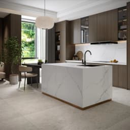 T-One Marble Statuario 12 mm Mat Porselen Tezgah 162x323 görsel 2
