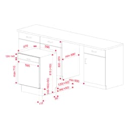 Teka DSI 46750 SS Yarı Entegre Bulaşık Makinesi görsel 4