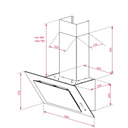 Teka DVT 68660 TBS BK Siyah Duvar Tipi Davlumbaz görsel 2