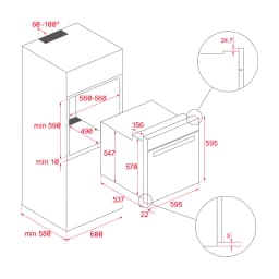 Teka MaestroPizza HLB 8510 P Siyah Cam Fırın görsel 4
