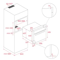 Teka MLC 844 Siyah Cam Mikrodalga Fırın görsel 2