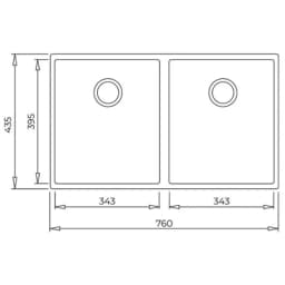 Teka Square 760 TG Stone Grey Tegranit Eviye görsel 2