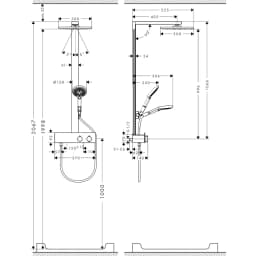 HansGrohe Raindance E300 1jet 350 Shower Table Duş Kolonu görsel 2