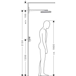 Hansgrohe RainSelect Siyah Krom Tepe Duşu görsel 2