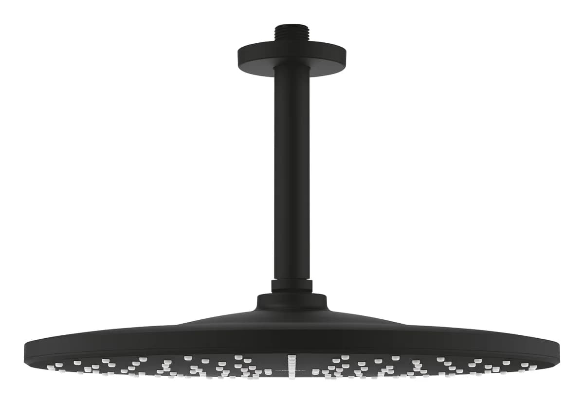 Grohe Rainshower Mono Mat Siyah Tepe Duşu Seti Tek Akışlı - 22122KF0