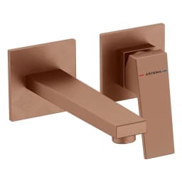 Artema Minimax Square Fırçalı Bakır Uzun Lavabo Bataryası görsel 1