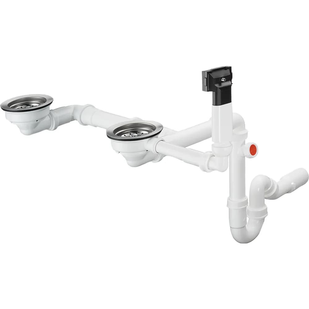Hansgrohe D17-10 Granit Çift Gözlü Evye Manuel Gider ve Taşma Seti - 43928000